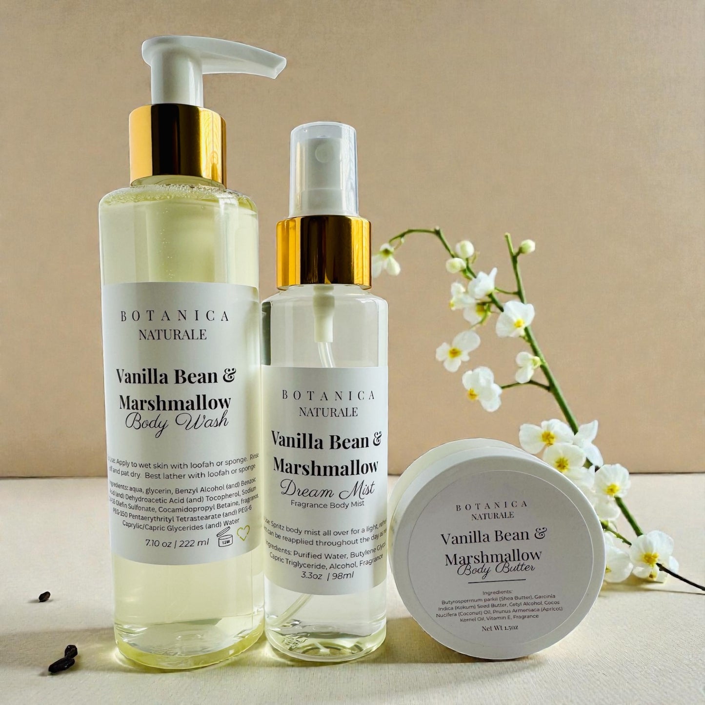 Vanilla Bean & Marshmallow 3pc Bundle