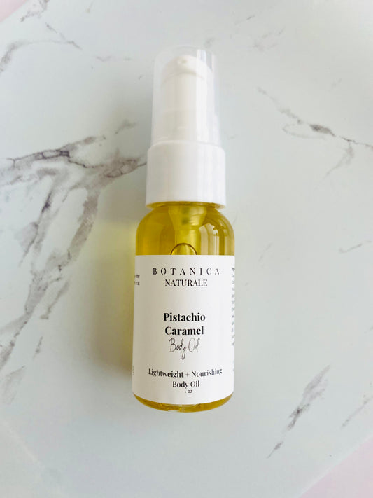 Pistachio Caramel Body Oil Deluxe Mini - Inspired by Sol de Janerio Brazilian Crush Cheirosa 62